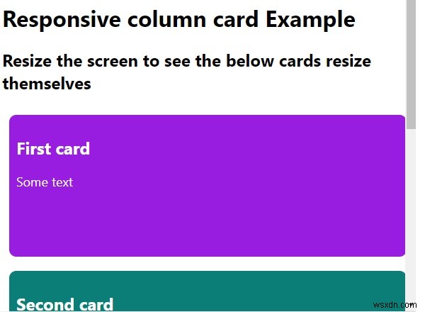 CSS로 반응형 컬럼 카드를 만드는 방법은 무엇입니까? 