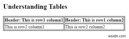 HTML에서 테이블 행 및 열을 만드는 방법은 무엇입니까? 