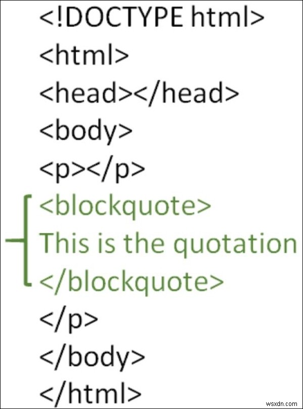 HTML에서 인용 부호를 사용하는 방법은 무엇입니까? 