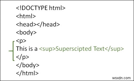 HTML에서 텍스트 위 첨자를 표시하는 방법은 무엇입니까? 