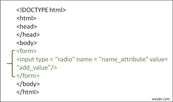 HTML 양식에서 라디오 버튼을 어떻게 사용합니까? 