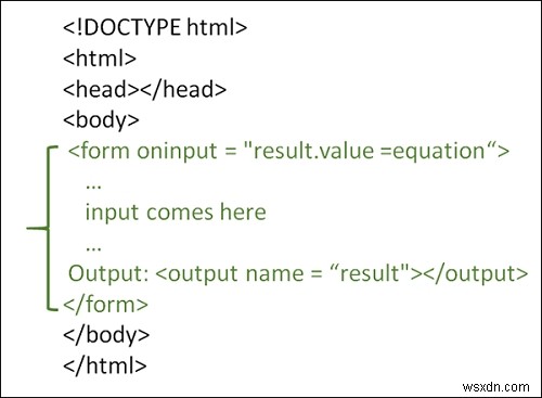 HTML에서  output  태그를 사용하는 방법은 무엇입니까? 