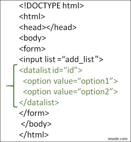 HTML에서  datalist  태그를 사용하는 방법은 무엇입니까? 