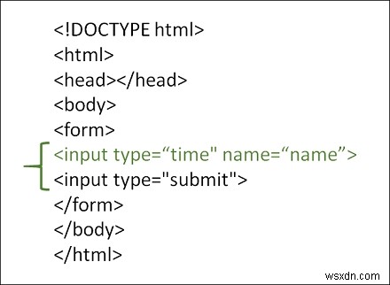 HTML에서 시간 입력 유형을 사용하는 방법은 무엇입니까? 
