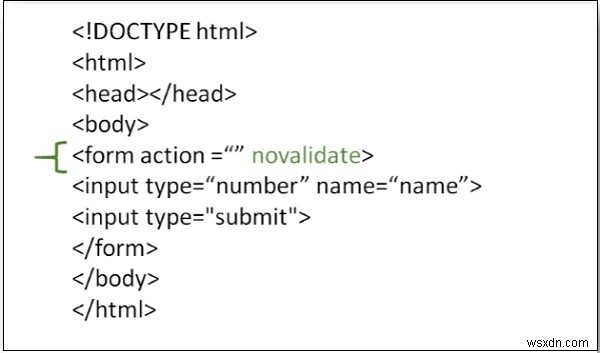 HTML에서 novalidate 속성을 사용하는 방법은 무엇입니까? 
