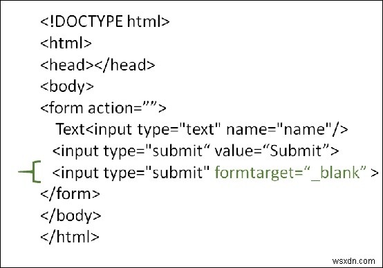 HTML에서 formtarget 속성을 사용하는 방법은 무엇입니까? 