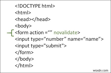 HTML에서 novalidate 속성을 사용하는 이유는 무엇입니까? 