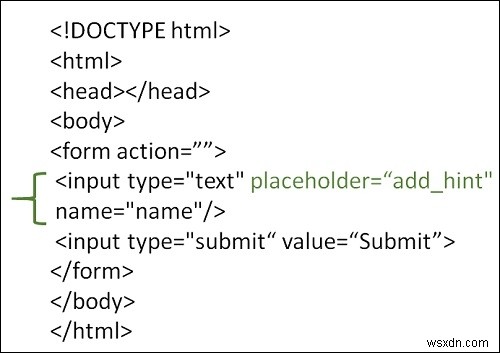 HTML에서 자리 표시자 속성을 사용하는 방법은 무엇입니까? 