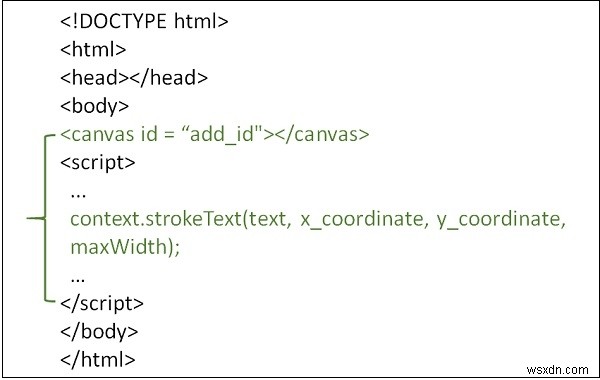 HTML5에서 strokeText()로 텍스트를 그리는 방법은 무엇입니까? 