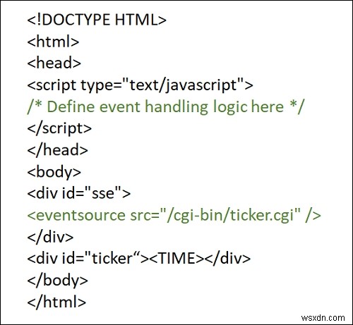 HTML5에서 서버 전송 이벤트는 어떻게 작동합니까? 