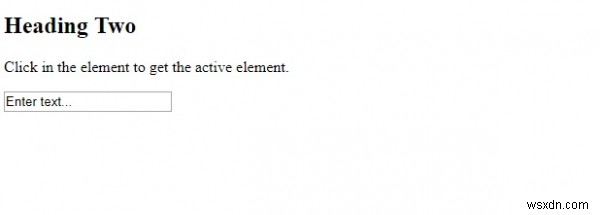 HTML DOM activeElement 속성 