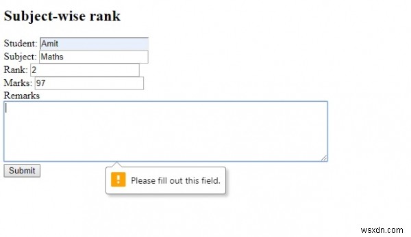 HTML textarea 필수 속성