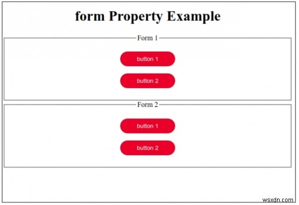 HTML DOM 입력 버튼 양식 속성 