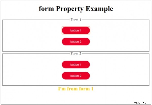 HTML DOM 입력 버튼 양식 속성 