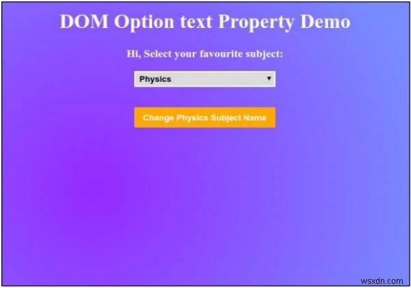 HTML DOM 옵션 텍스트 속성 