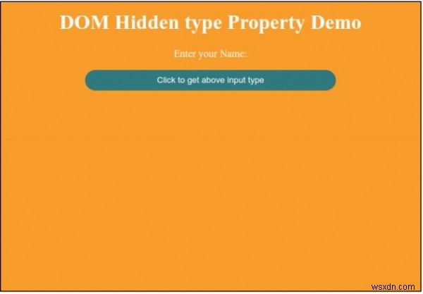 HTML DOM 입력 숨겨진 유형 속성 