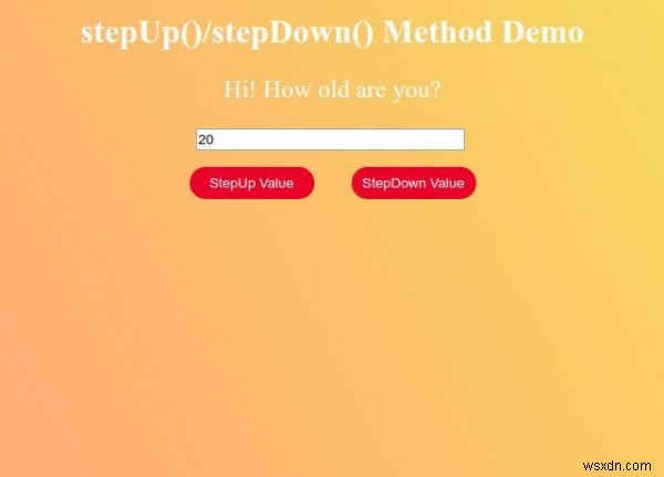 HTML DOM 입력 번호 stepDown() 메서드 