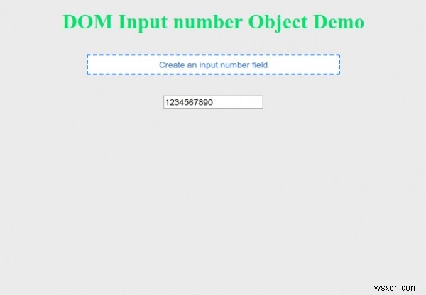 HTML DOM 입력 숫자 개체 