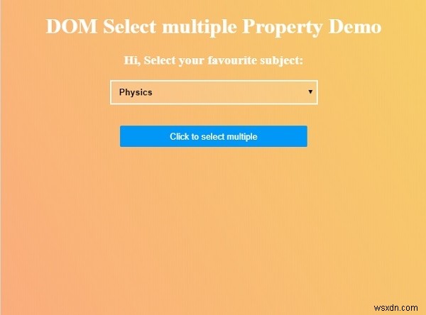 HTML DOM 여러 속성 선택 