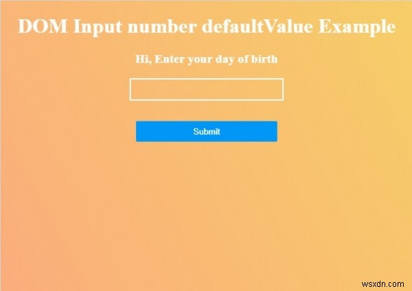 HTML DOM 입력 번호 defaultValue 속성 