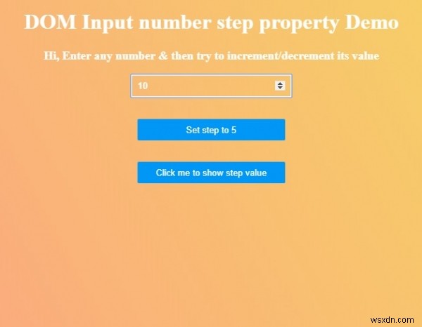 HTML DOM 입력 숫자 단계 속성 