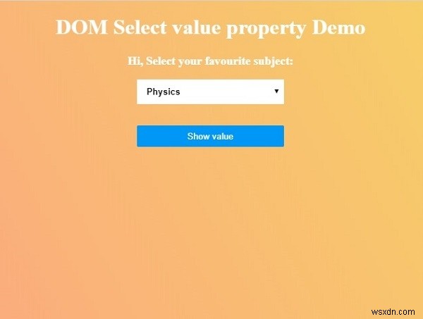 HTML DOM 값 속성 선택 