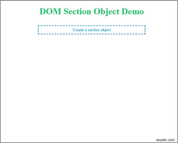 HTML DOM 섹션 객체 