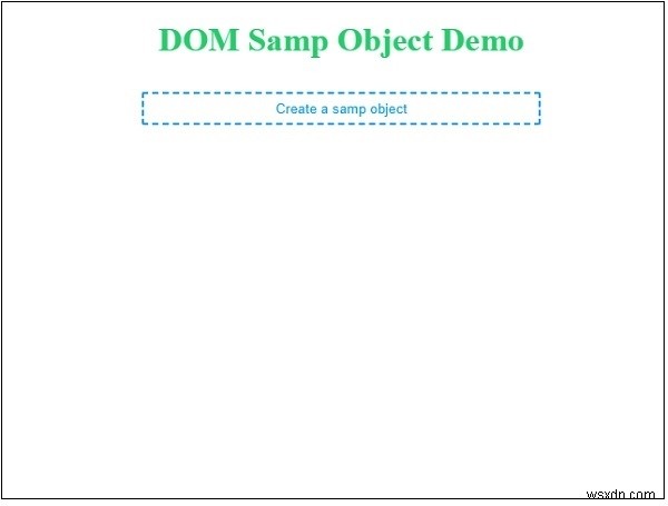 HTML DOM 샘플 개체 