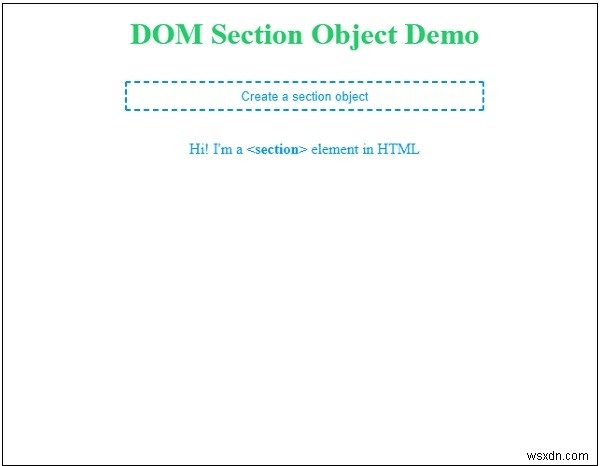 HTML DOM 섹션 객체 