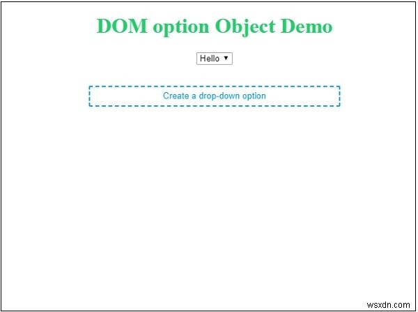 HTML DOM 옵션 개체 