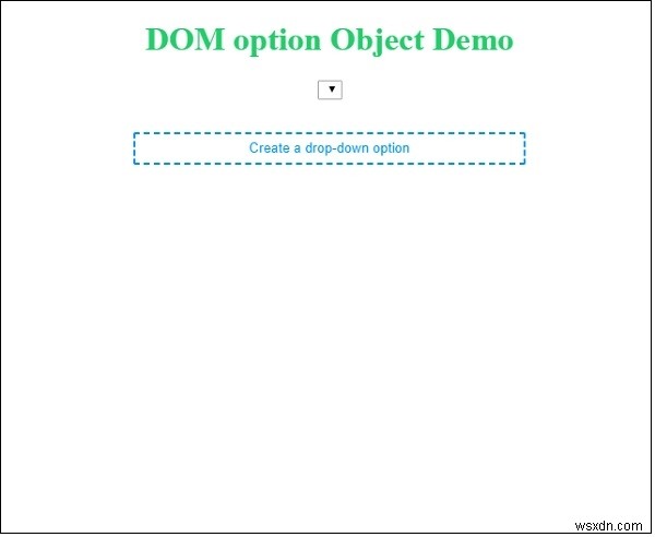 HTML DOM 옵션 개체 