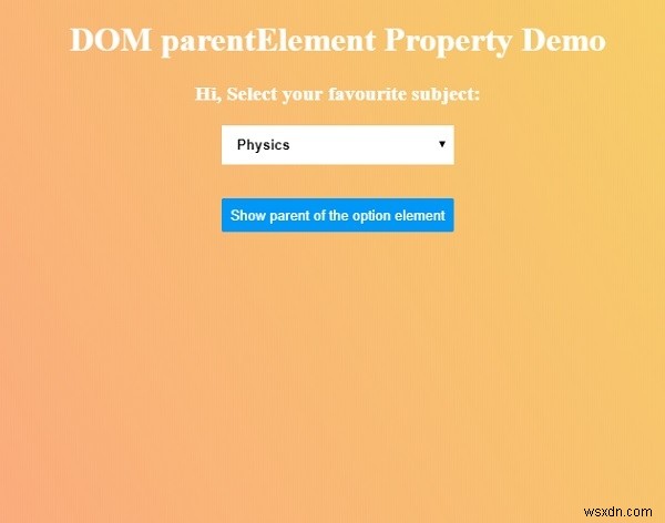 HTML DOM parentElement 속성 