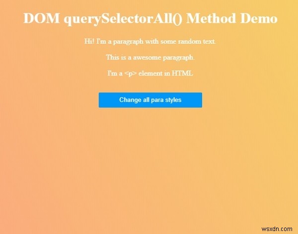 HTML DOM querySelectorAll() 메서드 