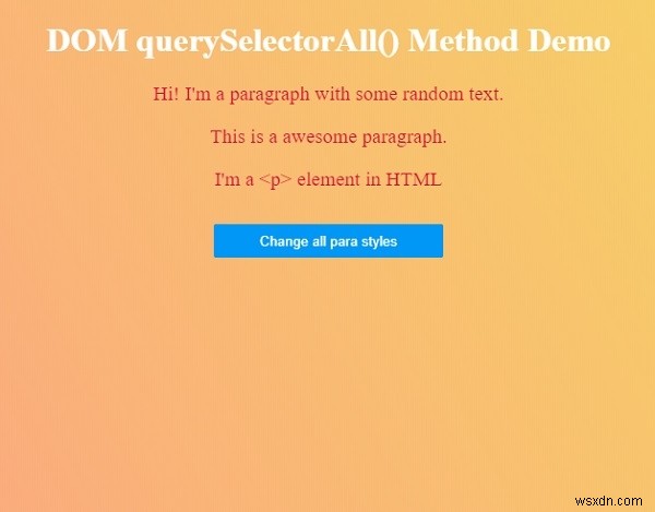 HTML DOM querySelectorAll() 메서드 