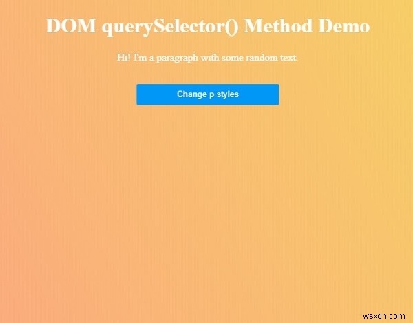 HTML DOM querySelector() 메서드 