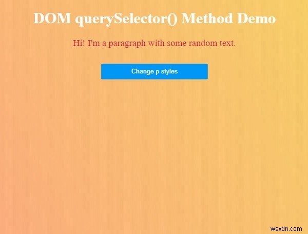 HTML DOM querySelector() 메서드 