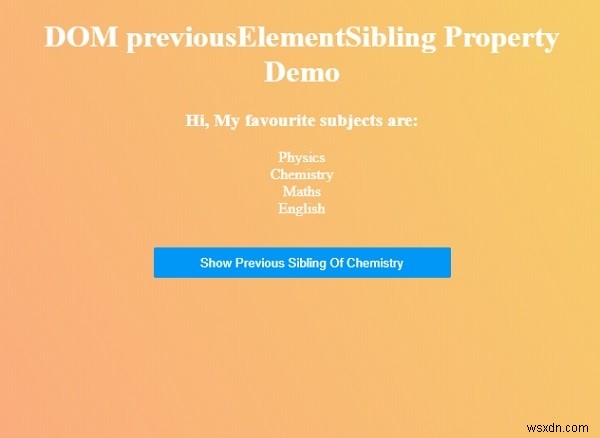 HTML DOM 이전ElementSibling 속성 