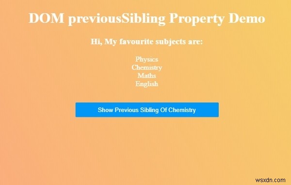 HTML DOM 이전Sibling 속성 