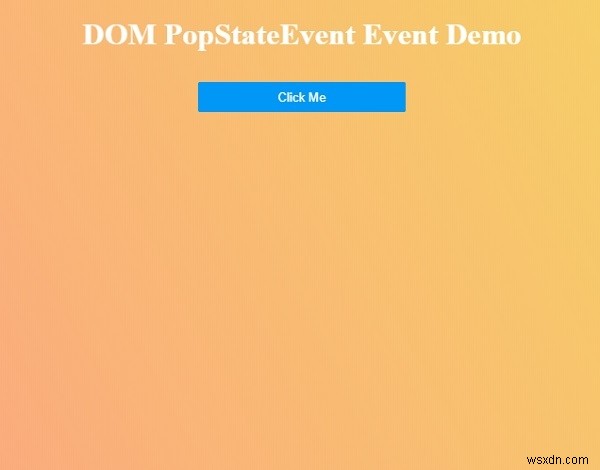 HTML DOM PopStateEvent 객체 