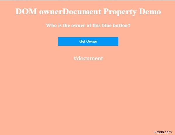 HTML DOM 소유자 문서 속성 