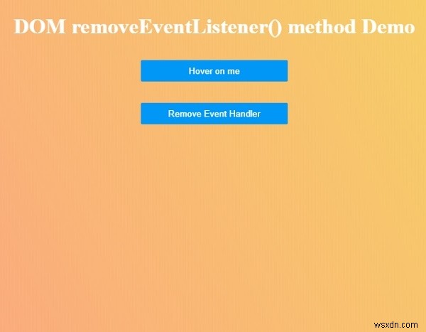 HTML DOM removeEventListener() 메서드 
