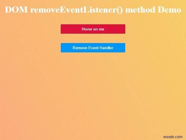 HTML DOM removeEventListener() 메서드 