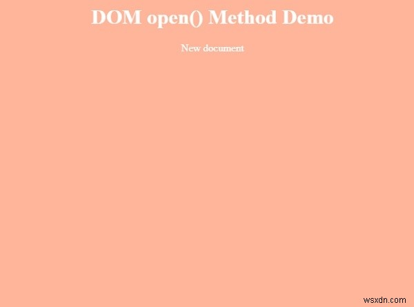 HTML DOM open() 메서드 