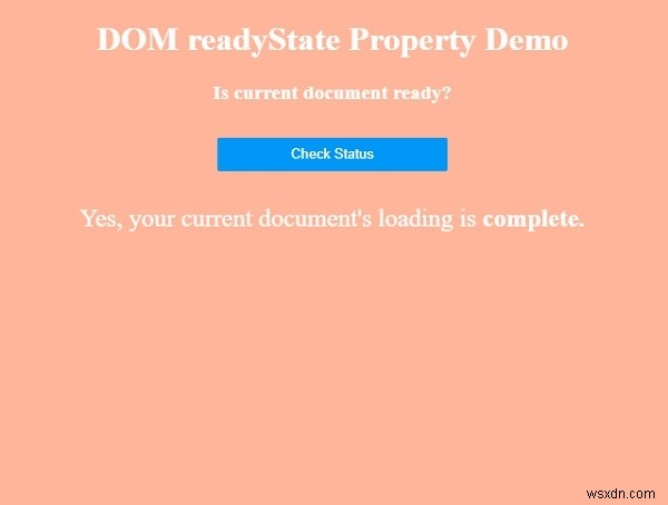HTML DOM readyState 속성 