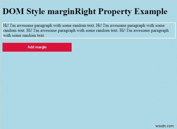 HTML DOM 스타일 marginRight 속성 
