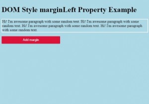 HTML DOM 스타일 marginLeft 속성 