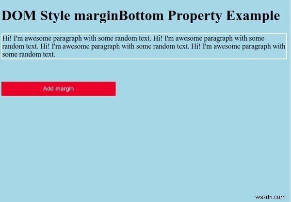 HTML DOM 스타일 marginBottom 속성 