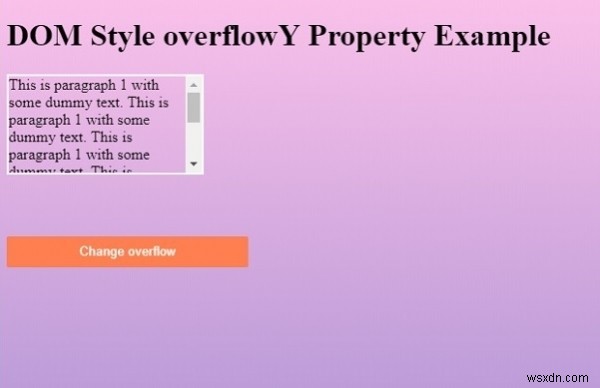 HTML DOM 스타일 overflowY 속성 