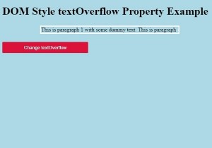 HTML DOM 스타일 textOverflow 속성 