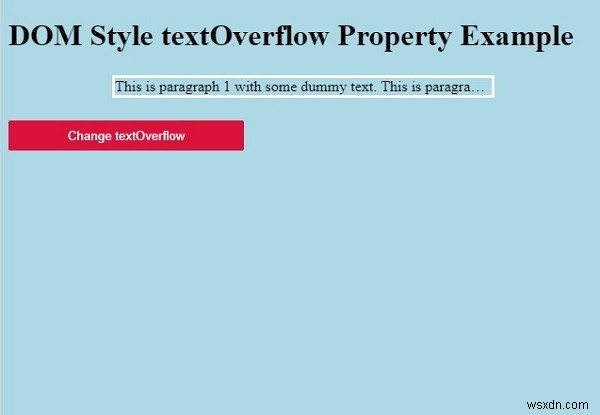 HTML DOM 스타일 textOverflow 속성 